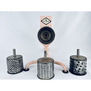 Vintage Pink Royal Supreme Food Vegetable Cutter Manual Processor Cones Germany